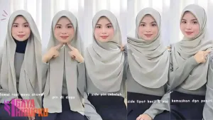Tutorial Hijab Segi Empat Simple dan Kekinian